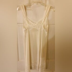Rare Find White Lace Full Slip Dress Size Small